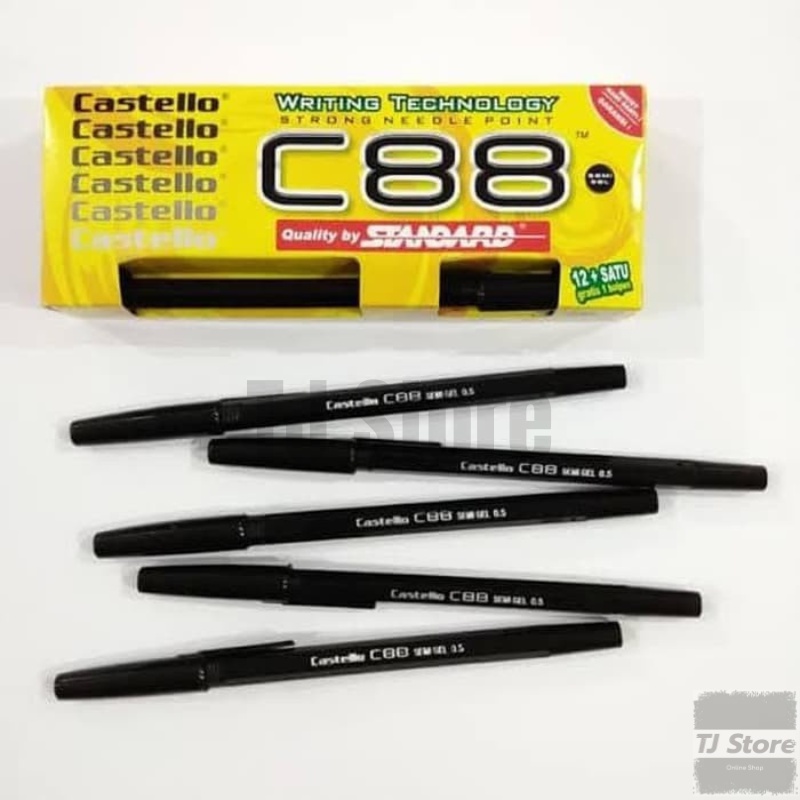 

Pulpen Standard Murah / Pen Standart Castello C88 ( lusin ) - Hitam
