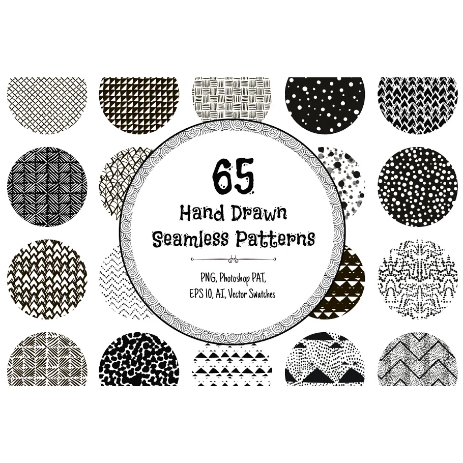 65 Monochrome Patterns