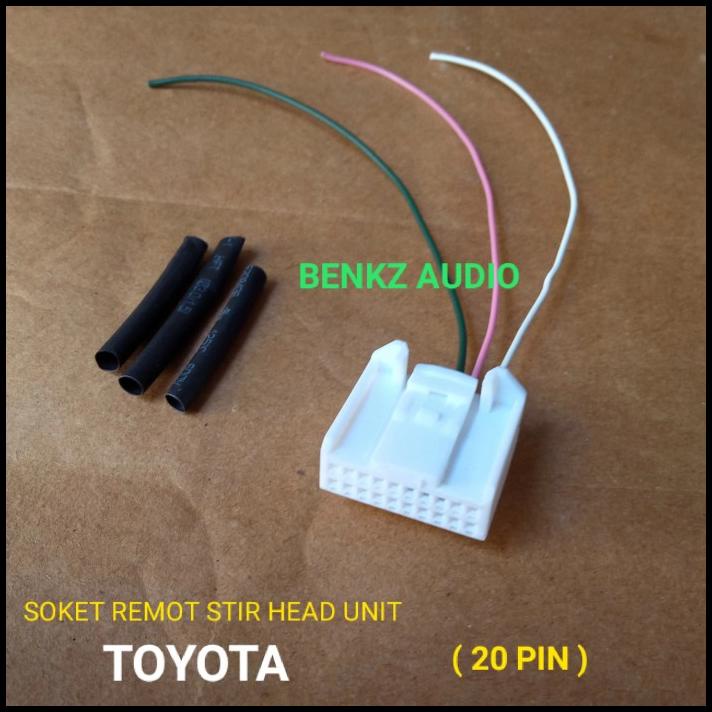 Soket Remot Stir Headunit Toyota 20 Pin Male Socket Stir Tape Toyota