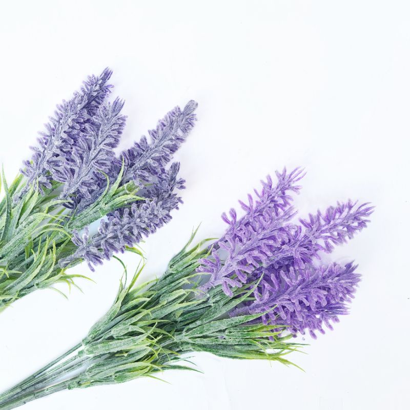 Bunga Snowy Lavender Artificial Tanaman Plastik Dekorasi Rumah Cantik AF08