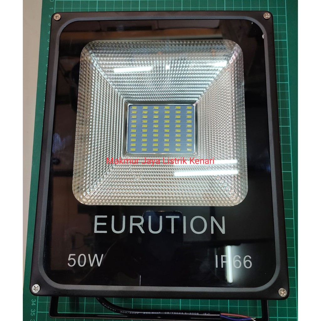 Lampu sorot LED 50 watt EURUTION 50w tembak tipis IP66 SMD Flood light