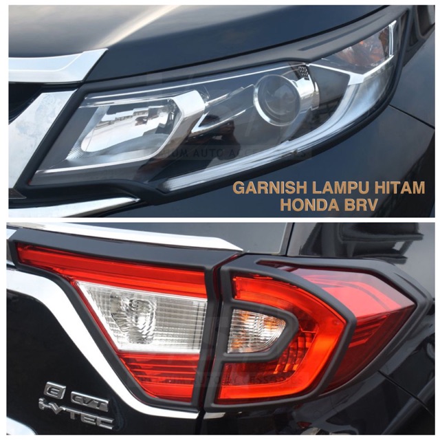 BRV GARNISH GARNIS LAMPU DEPAN BELAKANG HITAM DOFF BLACKDOP