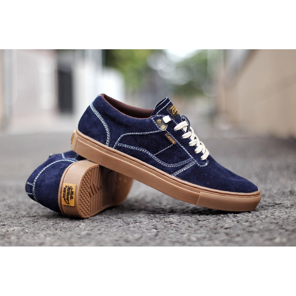 Cevany Gordon Kulit Suede - Sepatu Sneakers pria Casual Kats Sepatu Pria