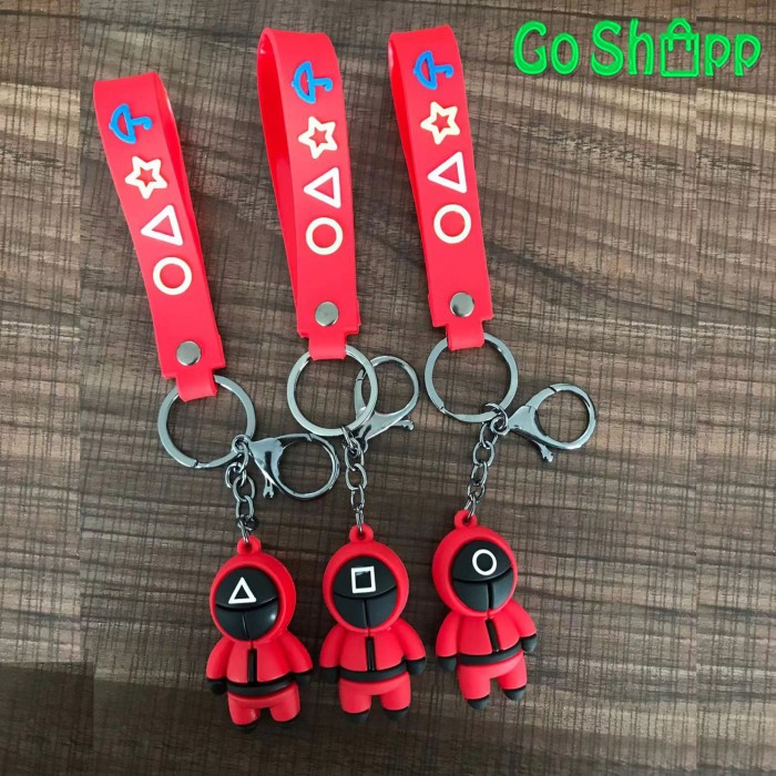 

(HOT SALE Gantungan Kunci Tas Lucu Import Keychain Squid Game Bahan Karet GT01 (HOT SALE