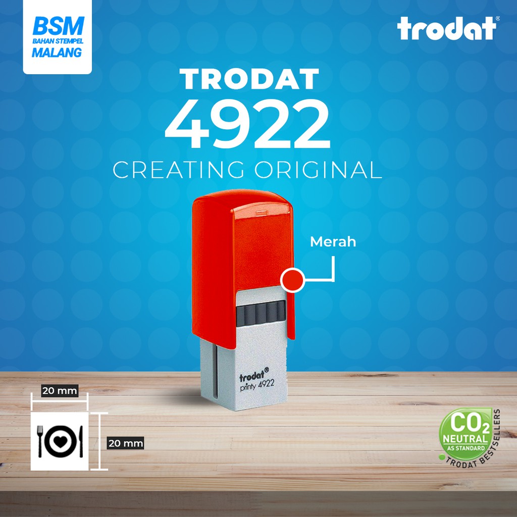 

[GAGANG] Stempel Trodat 4922 | Ukuran 20 x 20 mm