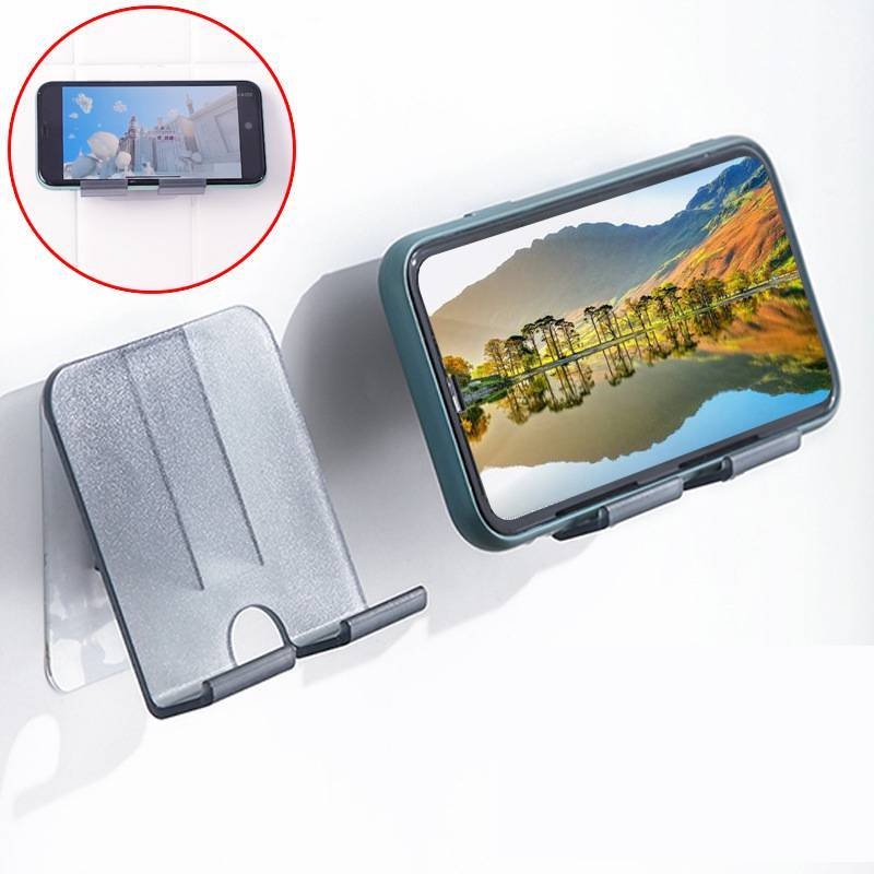 [Bedside Mobile Phone Charging Stand ][Wall Phone Holder Support Shelf ][free punching and pasting fixed charging bracket]