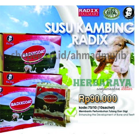 

Ecer Radix Goat Radixgoat Milk HPA Pak Haji Eceran / Susu Kambing