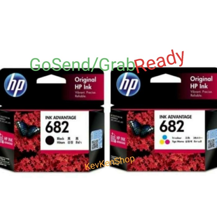 

tyha501s Hp 682 Original Black Hitam Atau Color Warna Colour Tinta Printer - Warna E57Dtgfe