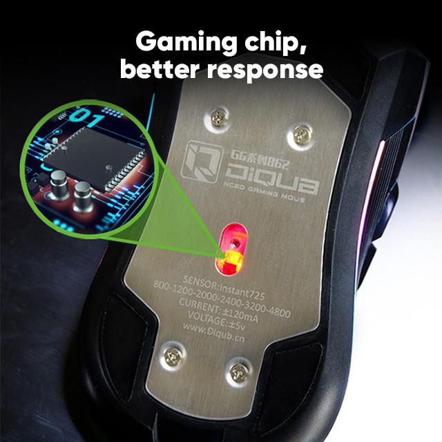 Bepop Mouse Gaming 4000dpi RGB LED USB 1,8 Meter B862