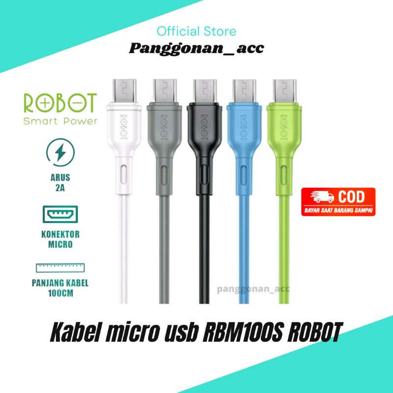 Kabel MICRO USB ROBOT RBM100S 2A 100cm fast charging original