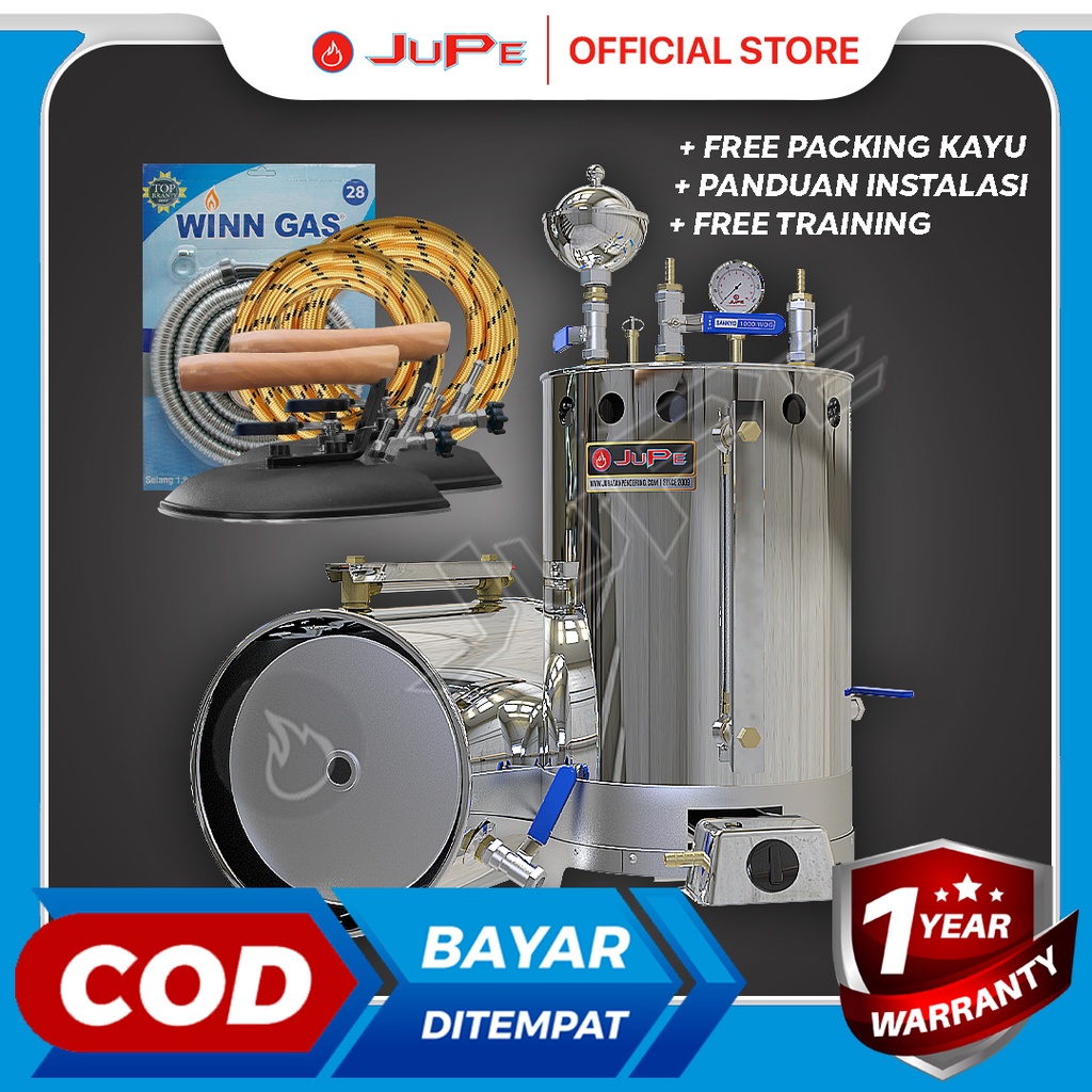 [BISA COD] SETRIKA UAP GAS BOILER LAUNDRY VARIAN 5 ,10 ,15 , 25, 35 LITER TERMURAH