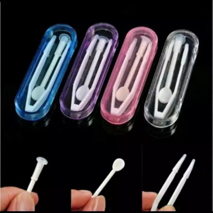 GROSIR Premium Pinset Penjepit Softlens Dan Tongkat Pemasang Softlens