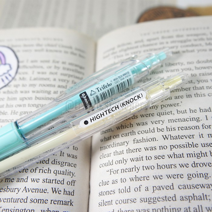 

TRIFELO Pulpen Gelpen Hightech Knock Biru/Kuning (12 pcs) TF-3114/3115