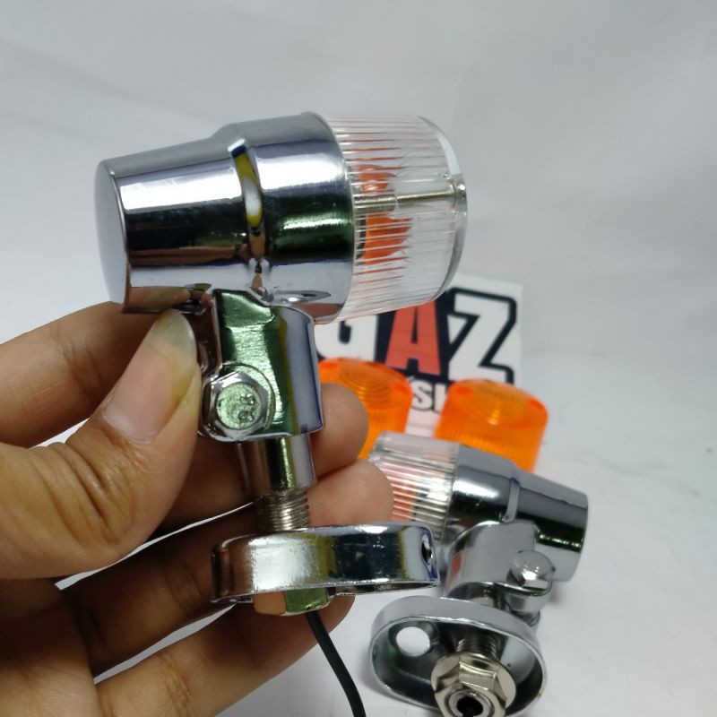 Reteng Bulat Palu HD Crhome Lampu Sein CB Classic Ride IT