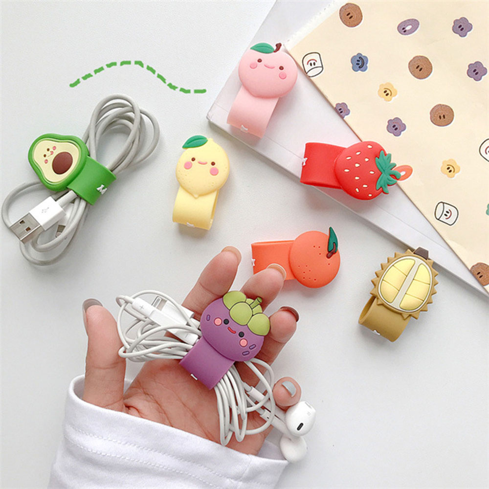 【TERSEDIA &amp; COD】Cute Fruit Flower Cable Winder Cable Organizer Winder Wire Protector Marker Holder Cover