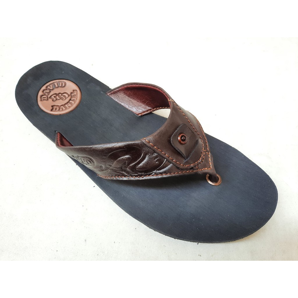 DAVID DANIEL Sandal Javarino Kulit - ARV 01 Brown