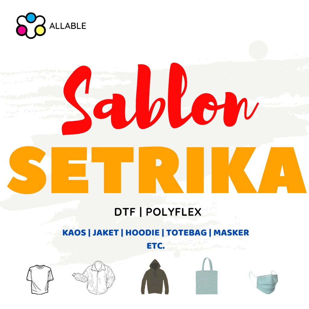 SABLON SETRIKA SATUAN/ METERAN DTF DAN POLYFLEX  BERGARANSI  | CustomLab.SC