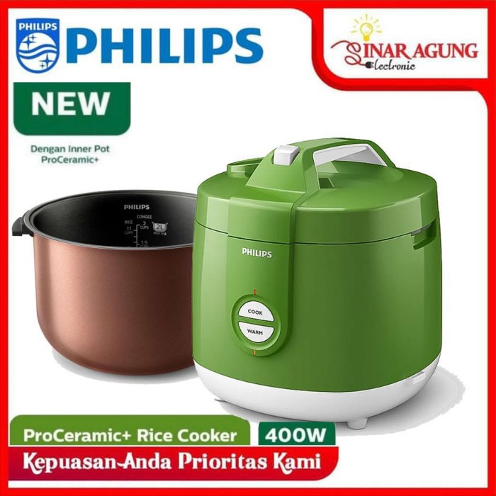 Philips Daily Collection Rice Cooker HD3131 / HD3131 / HD-3131 - GREEN Rice Cooker Low Carbo Less Su