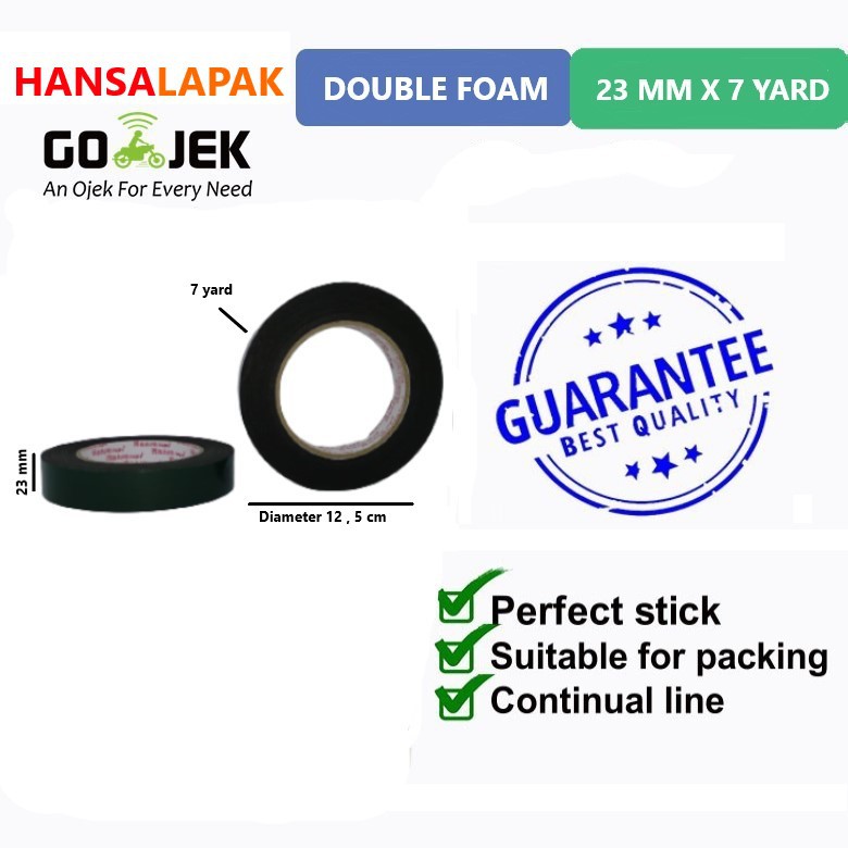 

Double Foam Hijau Made In Taiwan 1 inch x 7 Y