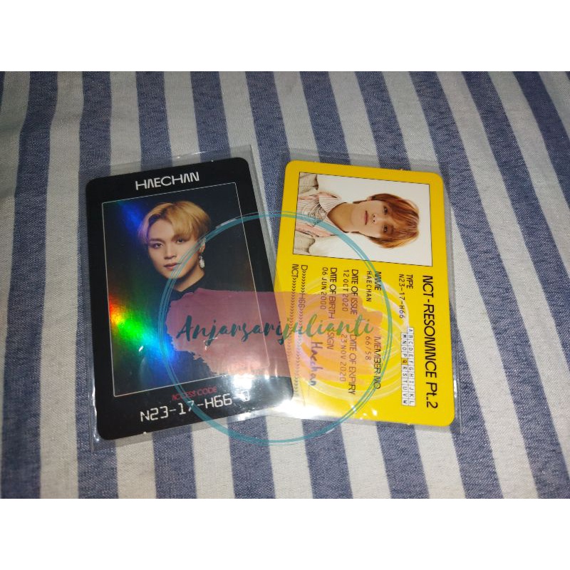 Photocard ID CARD Departure AC Arrival Haechan Resonance Pt. 2