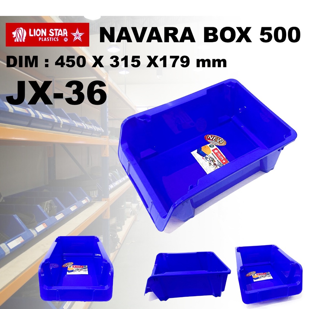 Jolly Box LionStar NAVARA Box 500 JX-36 Kotak Penyimpanan Susun Tumpuk