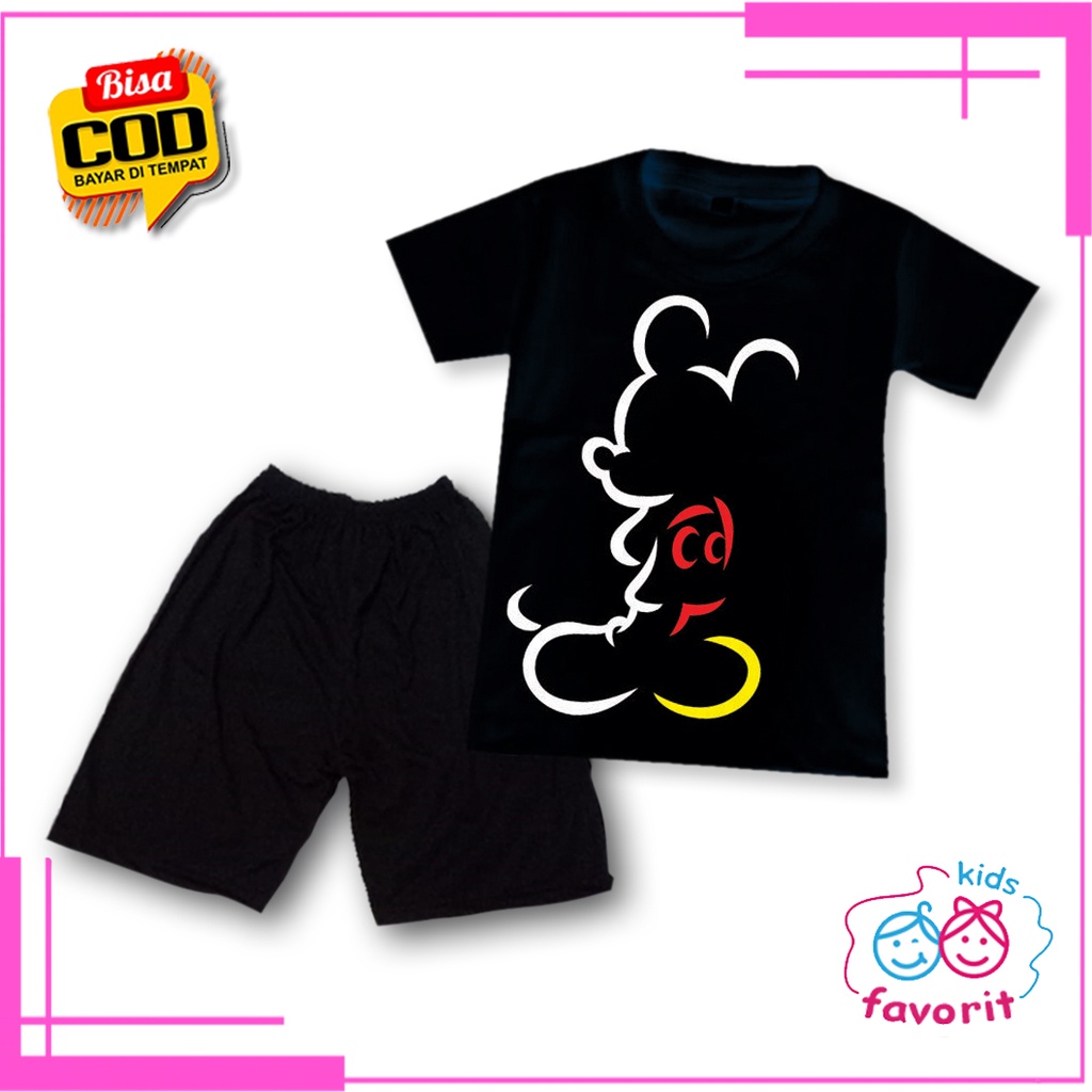 Favorit kids baju setelan anak terbaru | setelan anak unisex lengan pendek | set anak usia 1-10 tahun