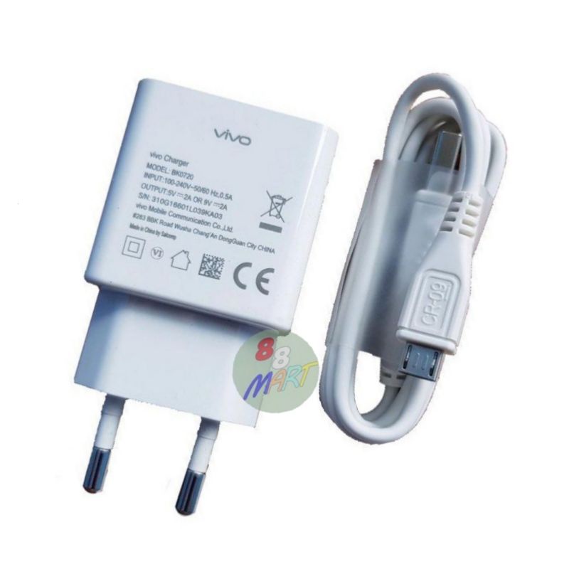 Charger Vivo Original Charger Vivo Y19 / Vivo Z1 pro Micro USB Fast Charging 9V Original