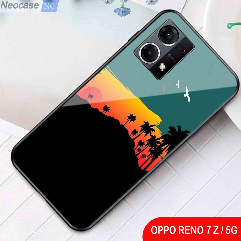 [N27] Softcase Glass Kaca Oppo Reno 7 Z 5G - Case Hp Oppo Reno 7 Z 5G - Casing Hp Oppo Reno 7 Z 5G