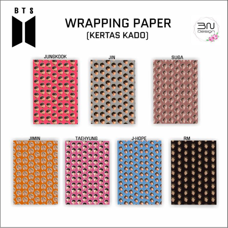 

Kertas Kado BTS (MINIMAL ORDER 2 LEMBAR)