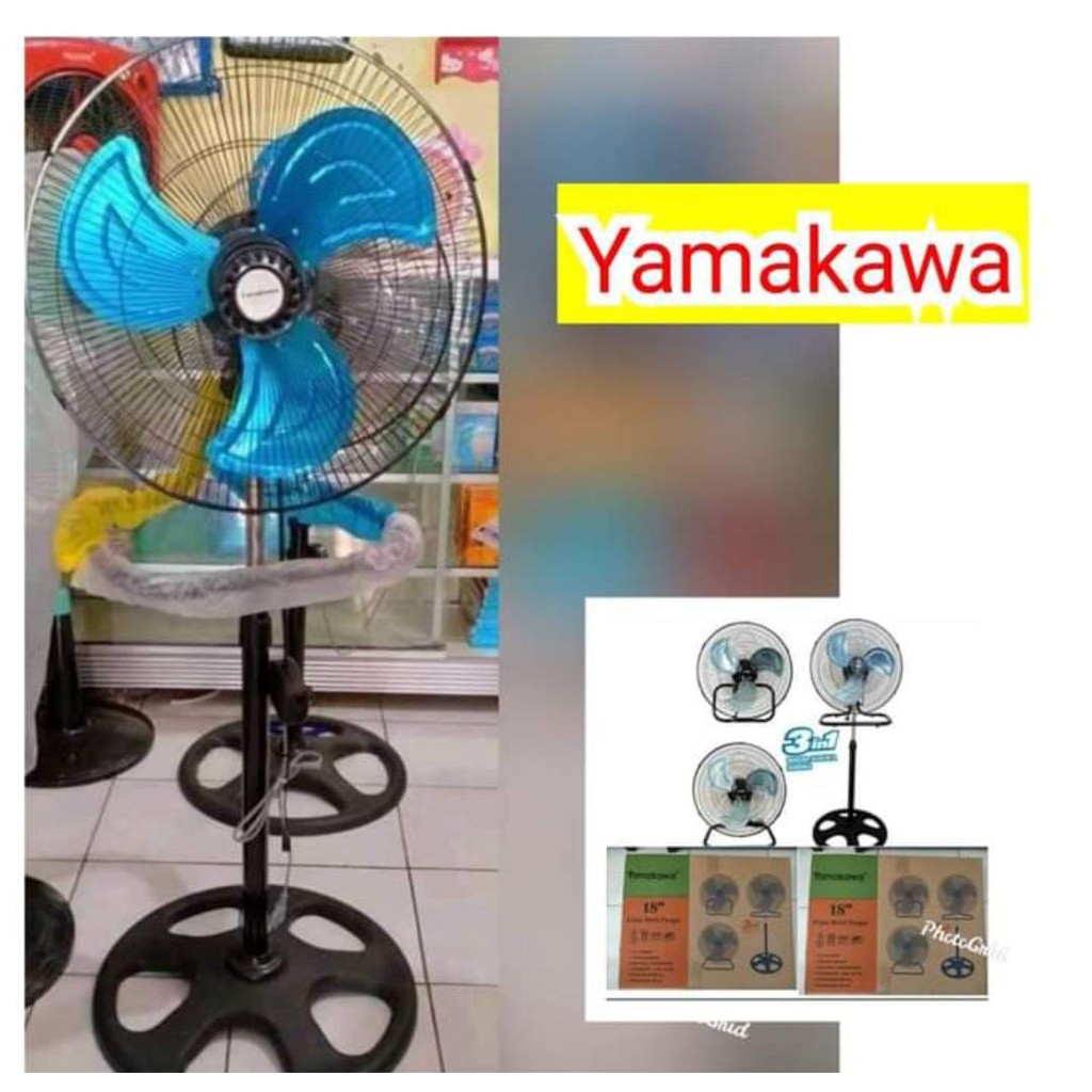 KIPAS BESI TORNADO YAMAKAWA 3 FUNGSI / KIPAS ANGIN BERDIRI / DINDING / DUDUK 3IN1