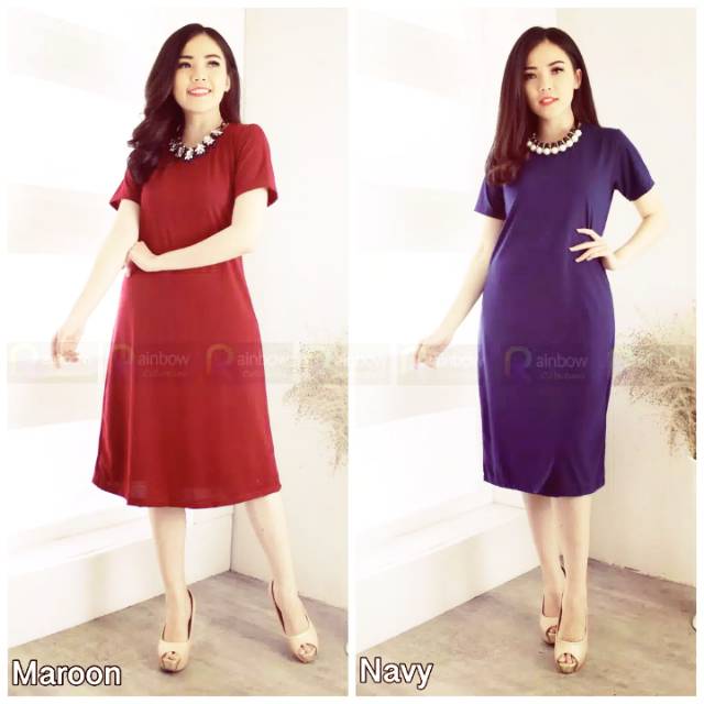 DRESS /LONG DRESS MAVY MAXI POLOS SPANDEX SOFT