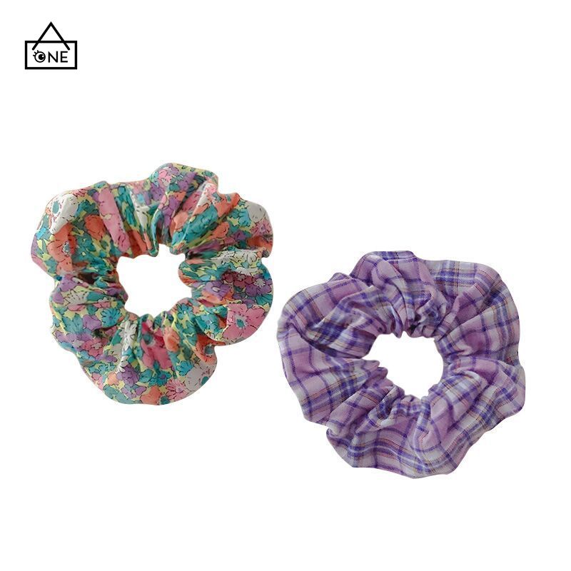 Ready stock COD Korea  Ikat Rambut Wanita Scrunchie Bunga Tali Aksesoris Karet Rambut A one