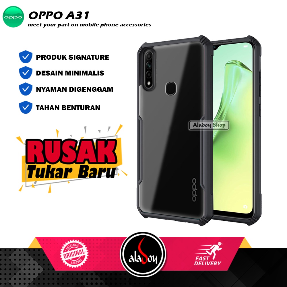 Case Oppo A31 / A8 Armor Fusion Shockproof Transparent Premium Casing