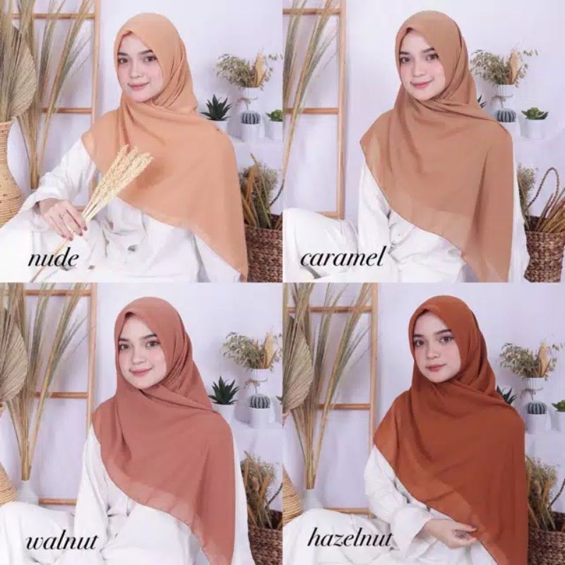 Bella Square Hijab Segi Empat Polycotton / Double Hycon / Double Chiffon &quot;Part 1&quot;