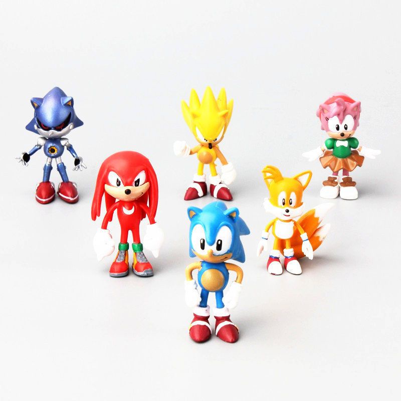 【In stock】Cute Sonic the Hedgehog Game Action Figures Kid Toy Gift 6pcs/Set