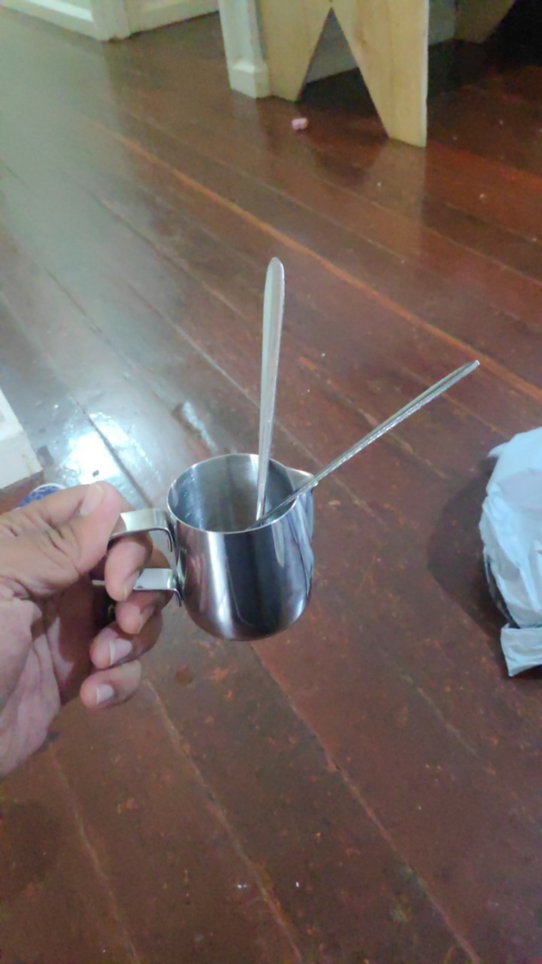 Hrtl Set 2pcs Sendok Teh / Kopi / Es Krim Bahan Stainless Steel Dengan Gagang Panjang