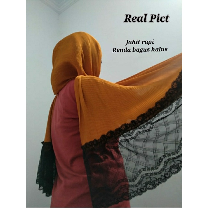 TERBARU!!!PASHMINA PLISKET RENDA/PASHMINA PRISKET RENDA CERUTY babydoll 200x75-5