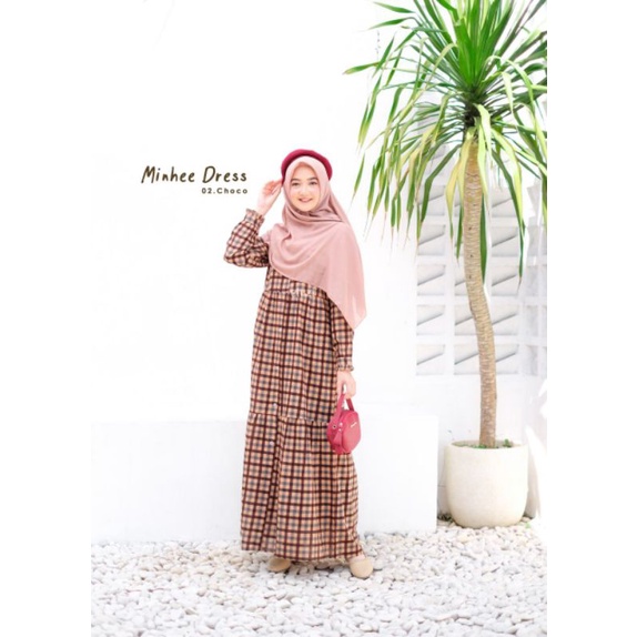 GAMIS MINHEE DRESS BY ETUZI (CHOCO)