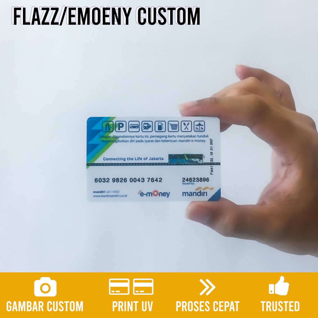 EMONEY PRINT CUSTOM, CUSTOM EMONEY DUA SISI, CUSTOM EMONEY ID-CARD