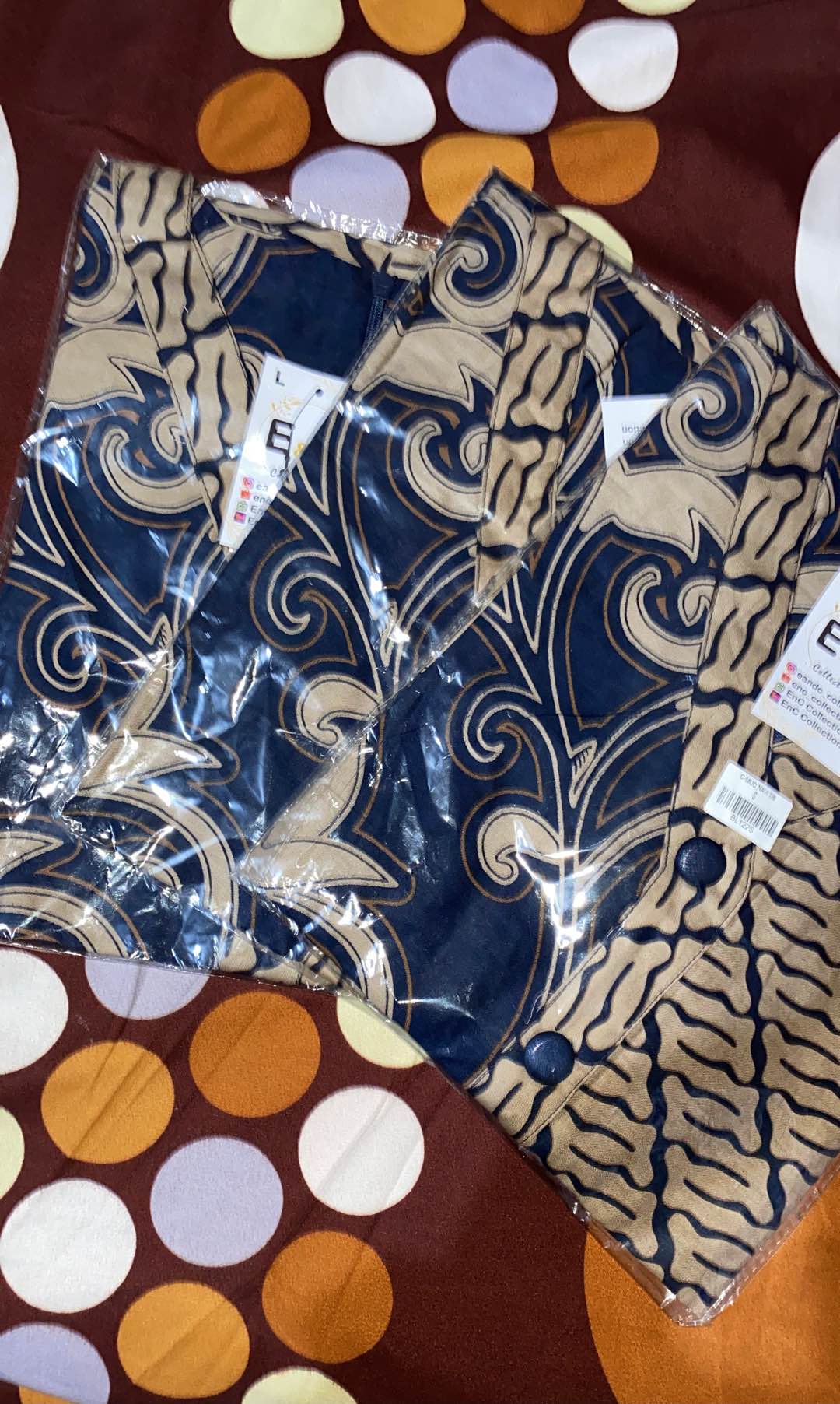 Couple Batik Wanita Modern Putri Kembar Navy / Blouse Batik / Hem Batik - S M L Xl Xxl 3l 4l 5l