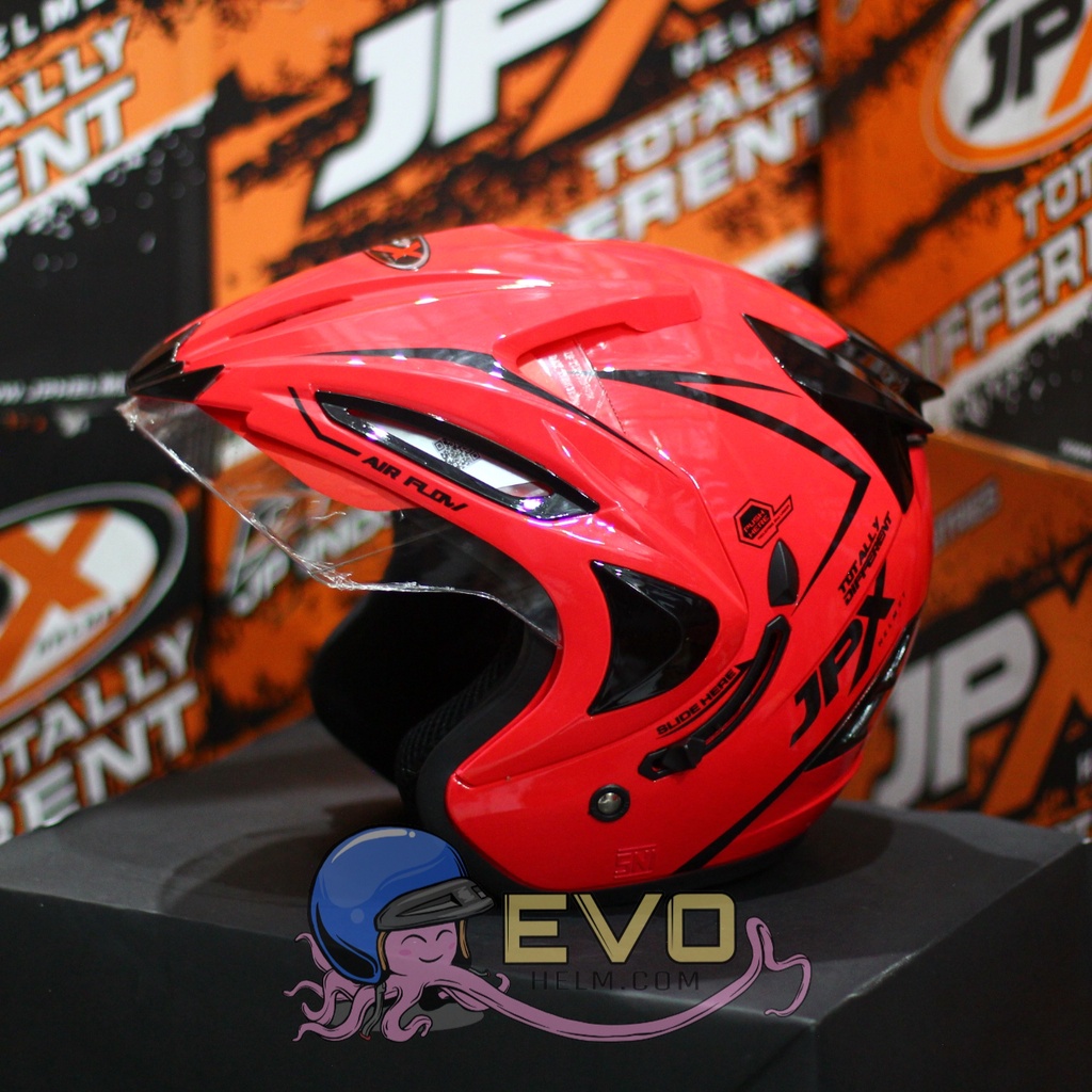 HELM JPX HALFFACE_JPX SUPREME - PINK MAGENTA / BLACK ( ONGKIR 2KG) JPX HALFFACE JPX SUPREME