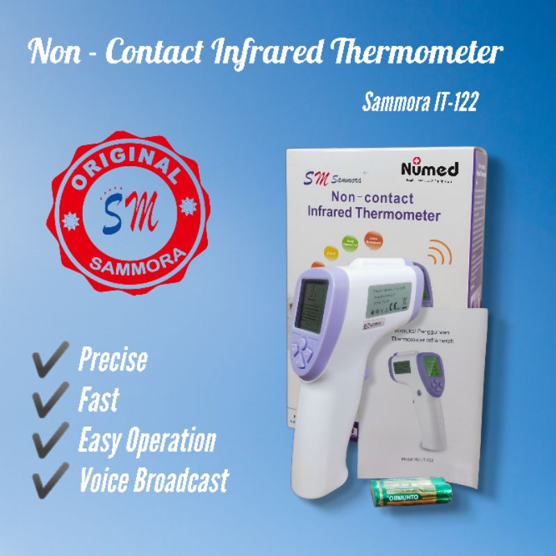 Thermometer Tembak Non Contact Sammora Termometer Infrared Original Sammora IT 122