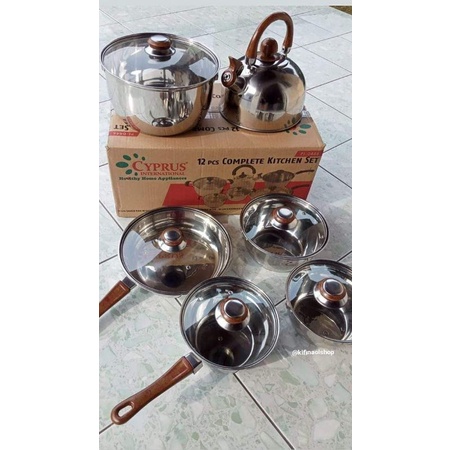 Panci Set 12 Pcs Complete Brown (Cyprus)