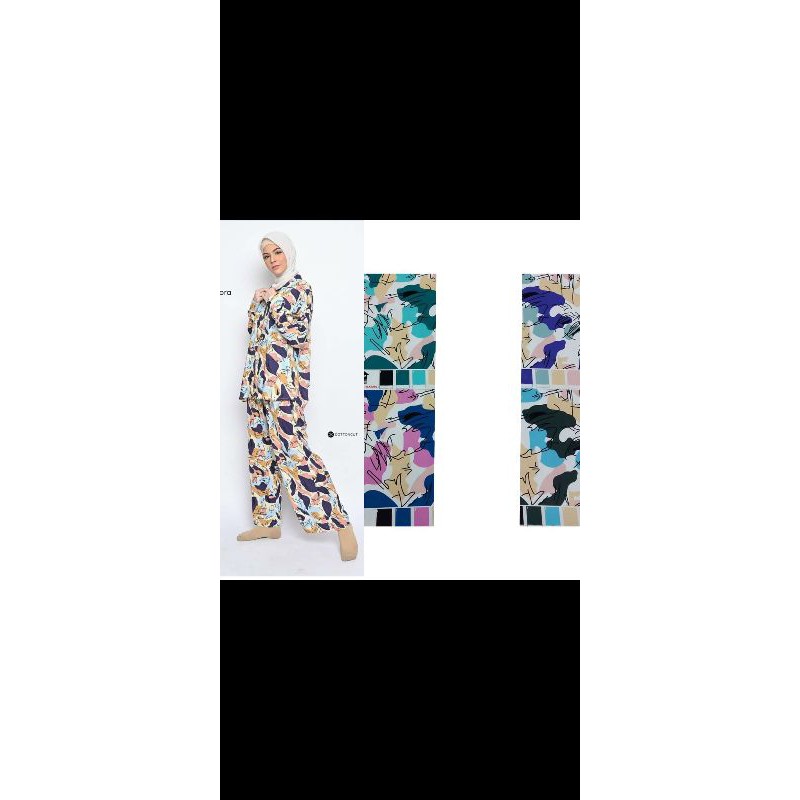 setelan celana piyama katun rayon