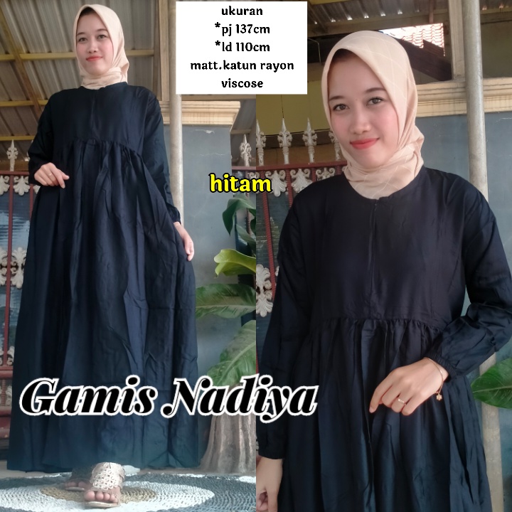 Gamis Basic Babydoll Rayon Viscose/Gamis Rayon Polos Basic/Gamis Rayon Premium Model Basic