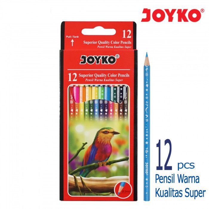 

Pensil Warna / Color Pencil JOYKO CP-105 / Hexagonal Grip / 1 Set 12 Warna