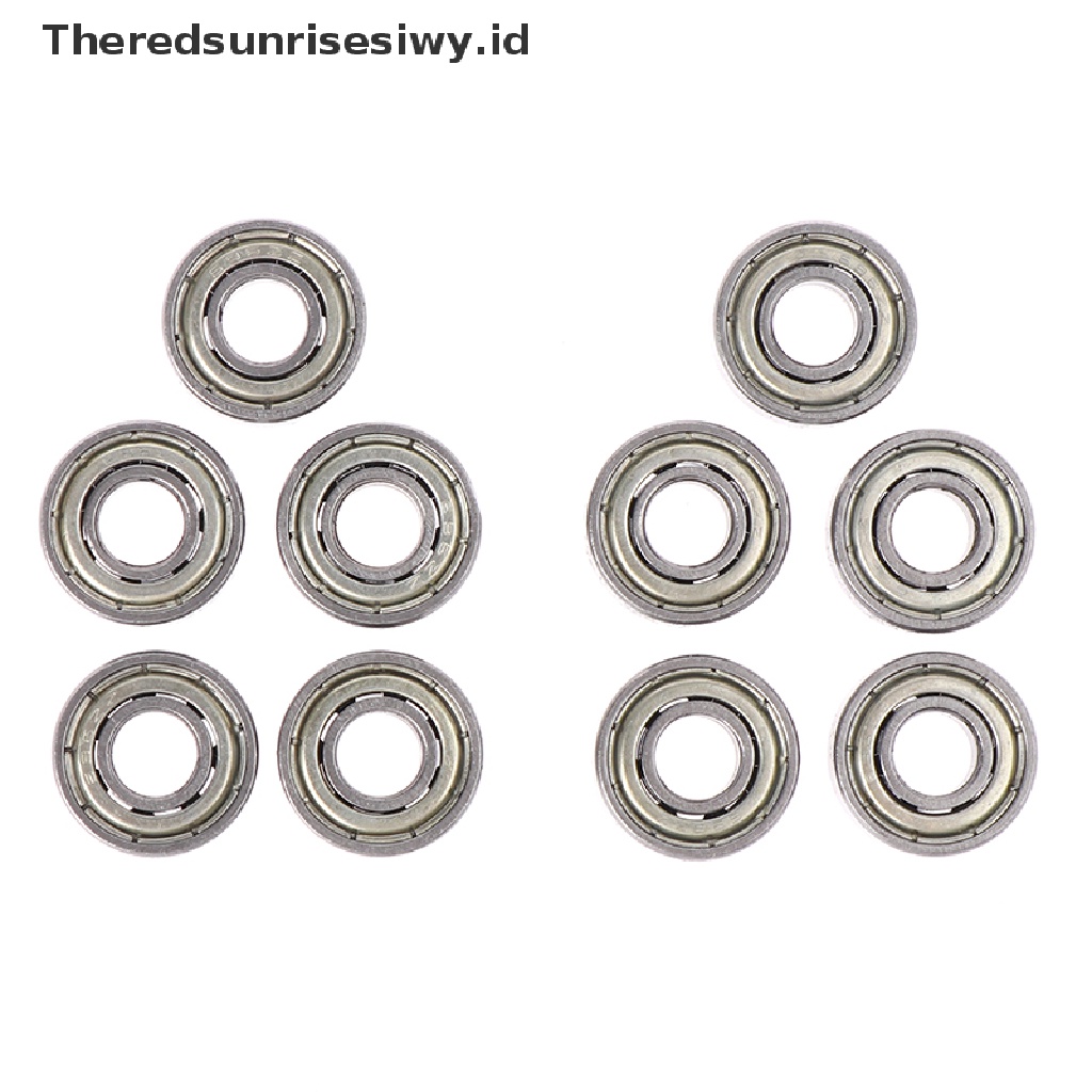 (Theredsunrisesiwy.Id) 10pcs / Set Bola Bearing Deep Groove Bahan Carbon Steel Ukuran 696zz