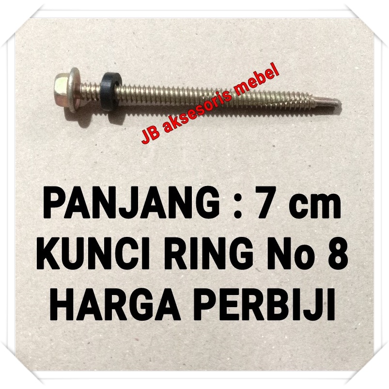 BAUT SKRUP DRILING 70 mm / SEKRUP BAJA RINGAN / DRILLING ROOFING 7 cm