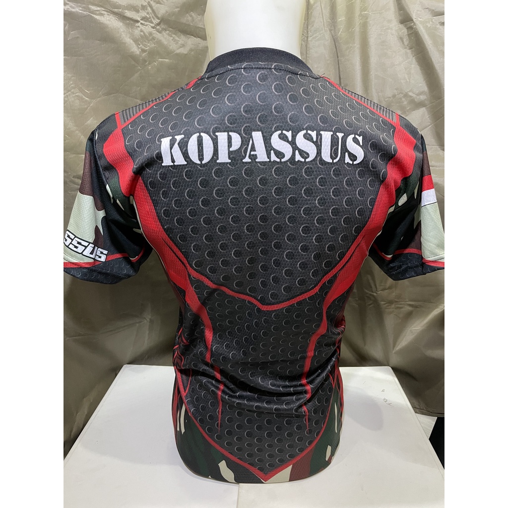 Kaos Dryfit Kopassus Kaos Jersey Kopassus Kaos Jersey - Hitam