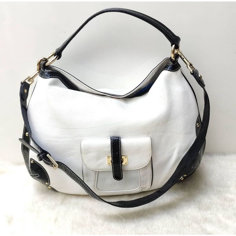 ESQUIRE ORIGINAL SHOULDER BAG PUTIH KULIT ASLI,  PRELOVED ESQUIRE,  PRELOVED SHOULDER BAG
